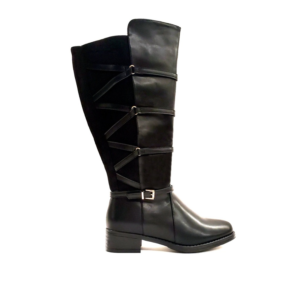 New Black Extra Wide Calf Boot Sizes 7-13 Wide